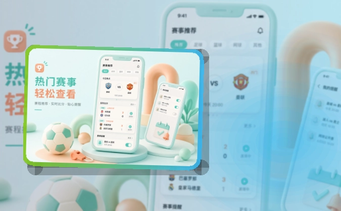 紧凑功能卡 · 比赛日App入口 · 数据复盘更有条理界面展示